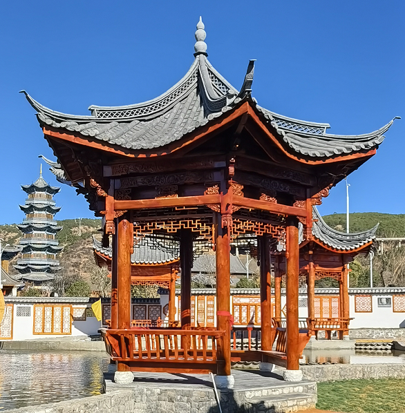 白族古建六角涼亭有什么特點(diǎn)？白族古建涼亭款式多樣？？